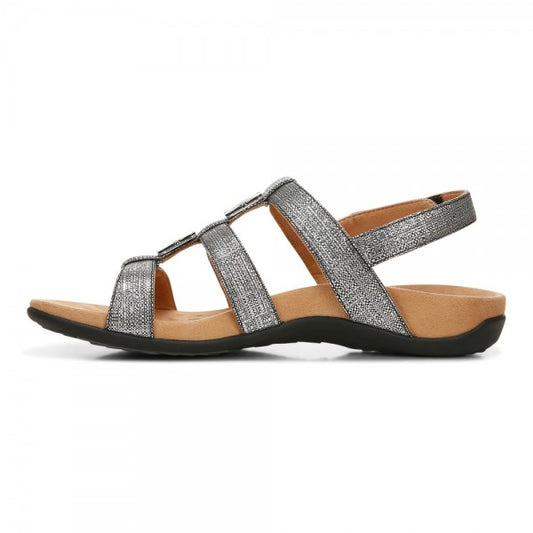 Vionic 10924S1001 Ladies Amber Black Met Linen