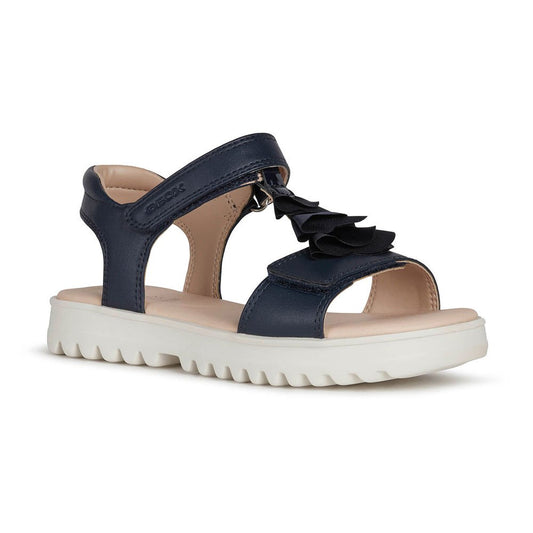 Geox Girls J256EA J S Coralie  Navy Sandal