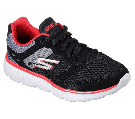 Skechers Kids GoRun 400 Zodox Black/Red Trainers 97681L