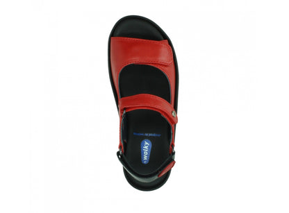 Wolky Rio 0332520 Red Velvet Leather