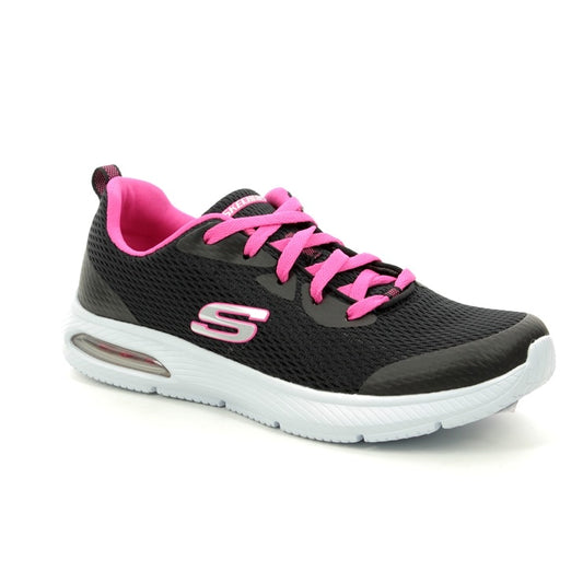 Skechers Kids Dyna-Air Jump Bright Black/HotPink Trainers 83051