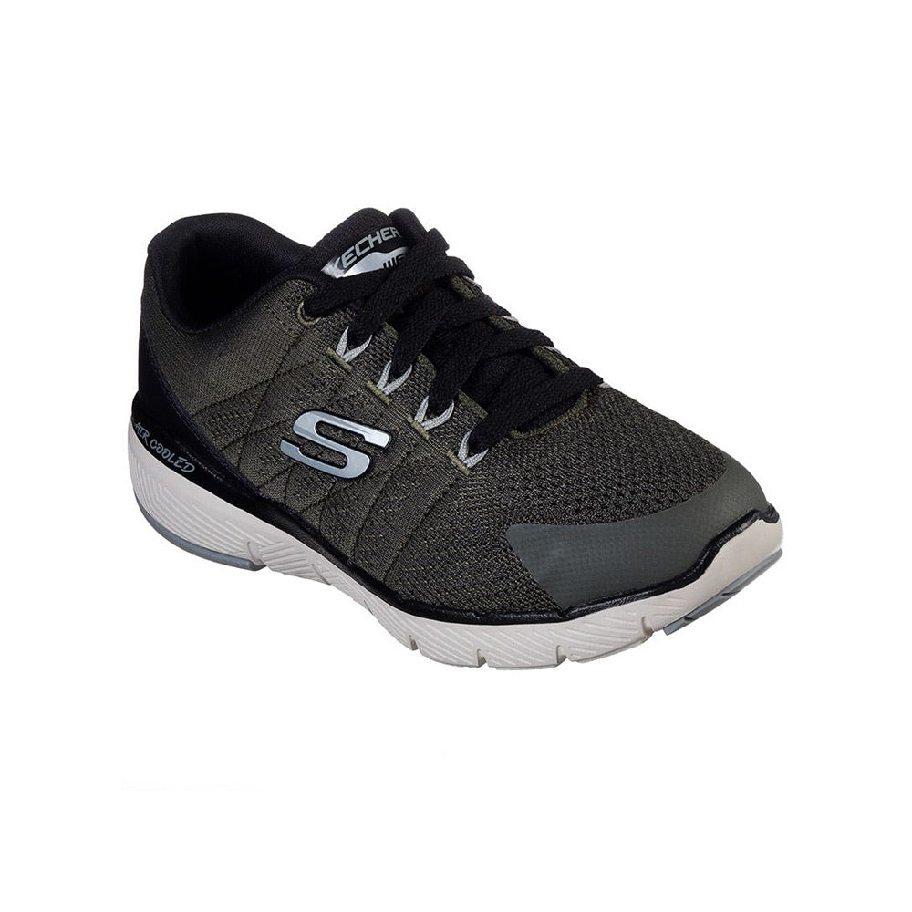 Skechers Kids Flex Advance Olive Green Trainers 98140L