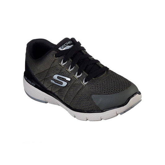 Skechers Kids Flex Advance Olive Green Trainers 98140L