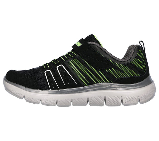 Skechers Kids Flex Advantage 2.0 - High Torque Black/Lime Green Trainers 97456L