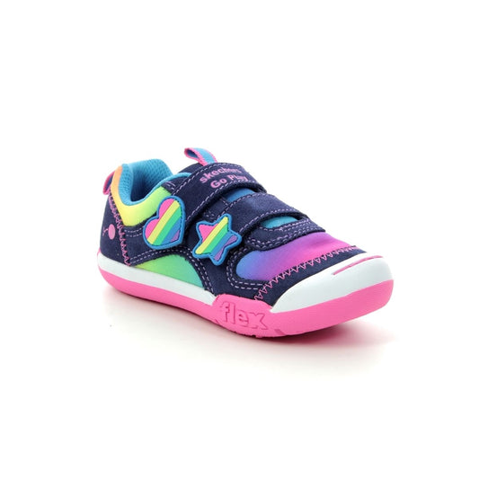 Skechers Kids Flex Play Rainbow Dash Navy Multi Trainers 82162