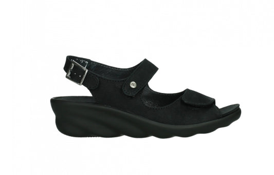 Wolky Scala 0312511 Blk Antique Nubuck Black