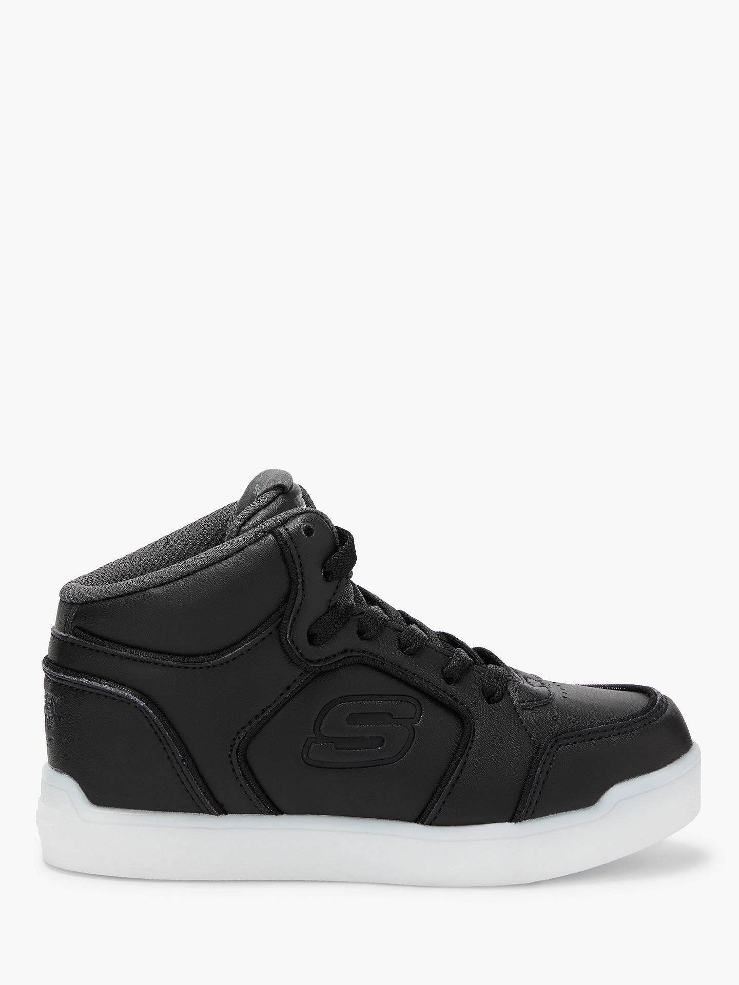 Skechers Kids Energy Lights Black Hi-Top Trainers 90622