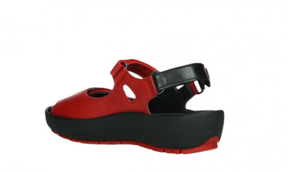 Wolky Rio 0332520 Red Velvet Leather
