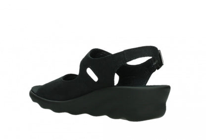 Wolky Scala 0312511 Blk Antique Nubuck Black