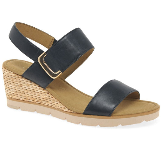 Gabor Ladies Porter Midnight Blue Wedge Heels 45.751.26