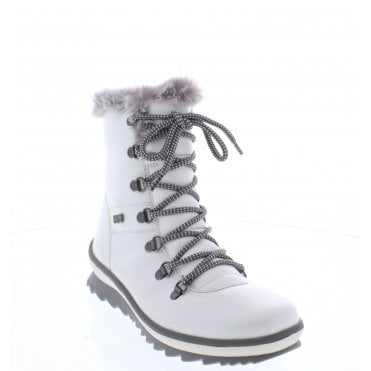 Remonte Ladies White Combination Ankle Boots R8472-80