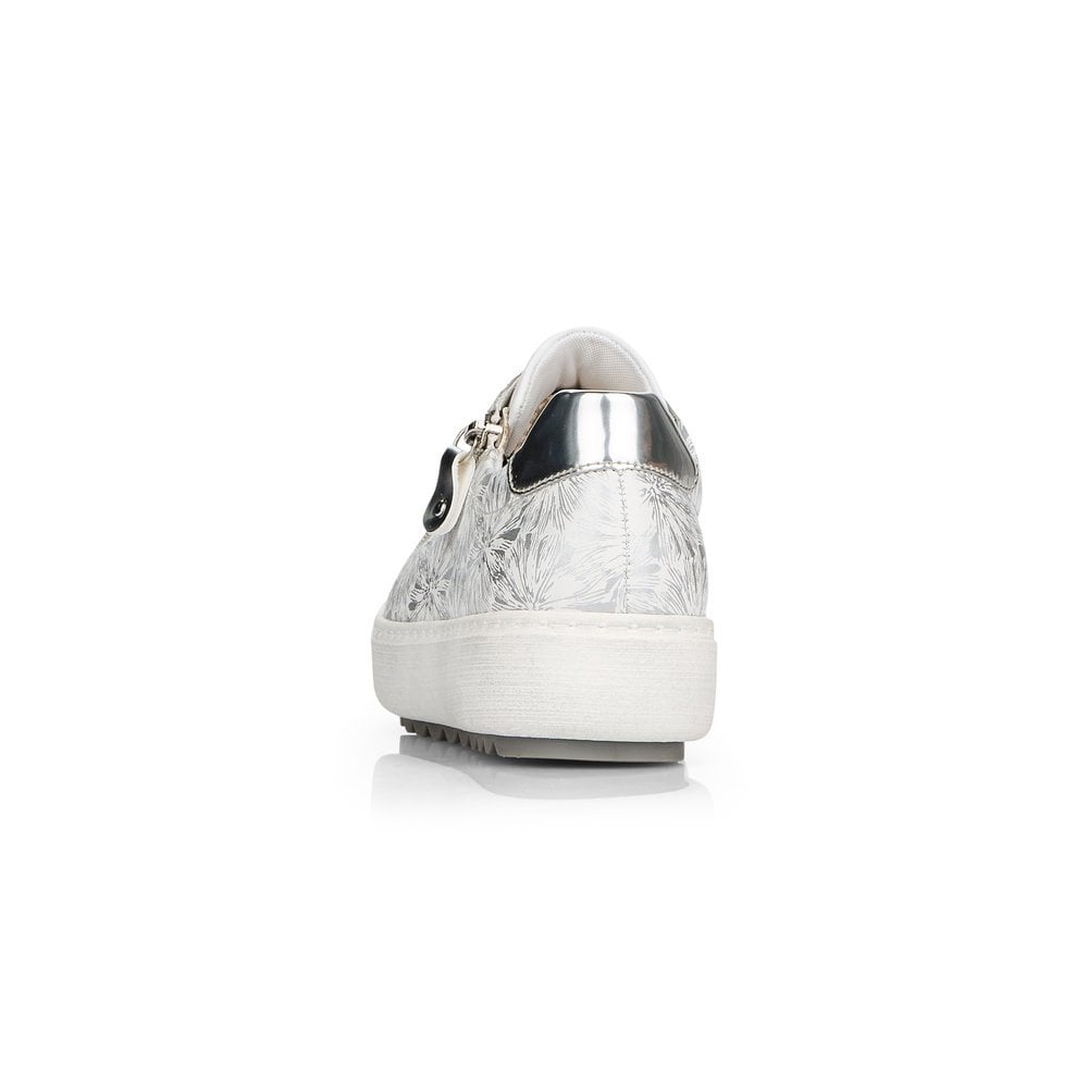 Remonte Ladies White Floral Trainer Shoes D1000-80