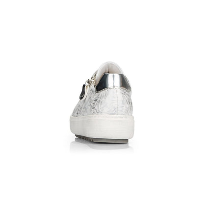 Remonte Ladies White Floral Trainer Shoes D1000-80