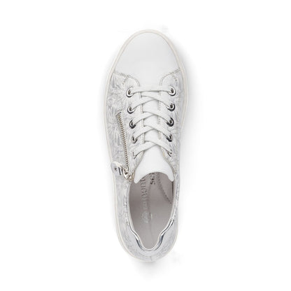 Remonte Ladies White Floral Trainer Shoes D1000-80