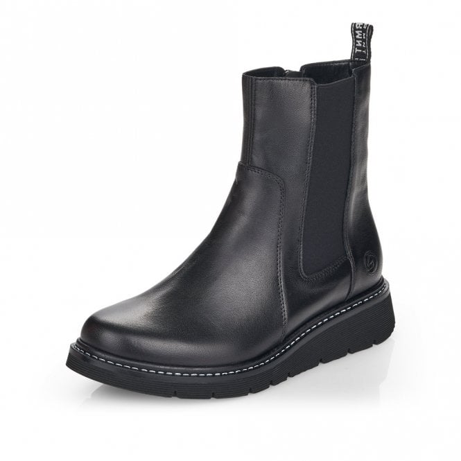 Remonte D3970-01 Ladies Black Ankle Boot