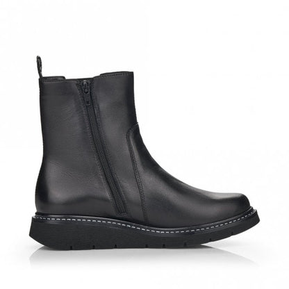 Remonte D3970-01 Ladies Black Ankle Boot