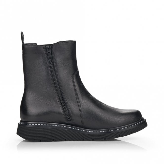 Remonte D3970-01 Ladies Black Ankle Boot