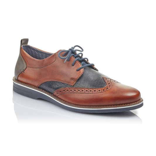 Rieker Mens Brown/Navy Brogues 12532-24