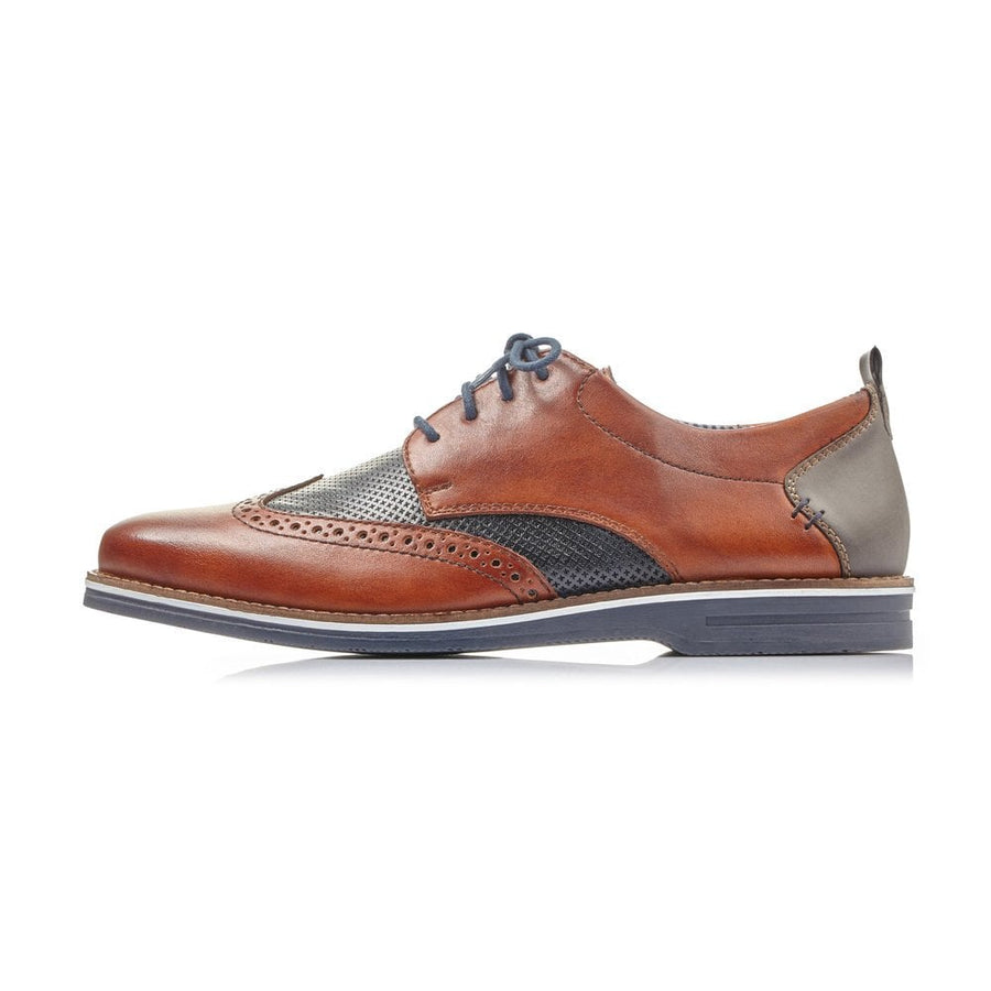 Rieker Mens Brown/Navy Brogues 12532-24