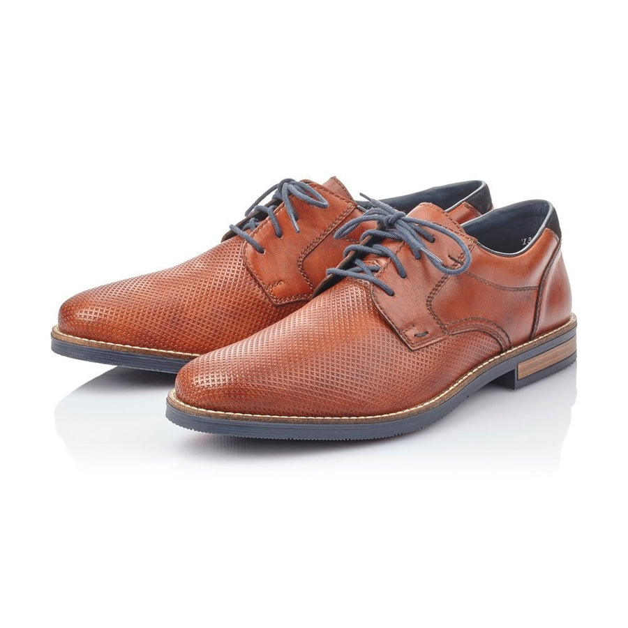 Rieker Mens Brown Leather Lace-Up Shoes 13511-24