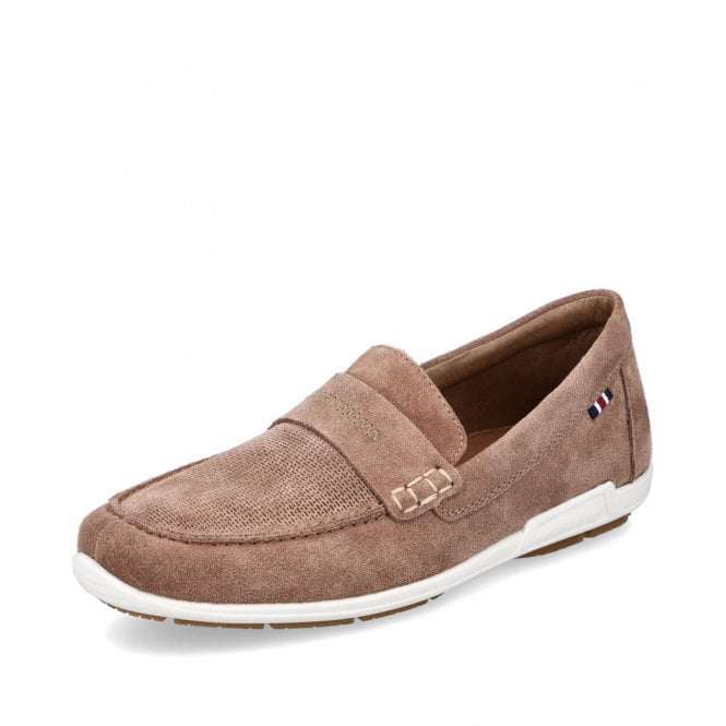 RIEKER 09050-64 MEN SUEDE LEATHER SLIP-ON SHOES