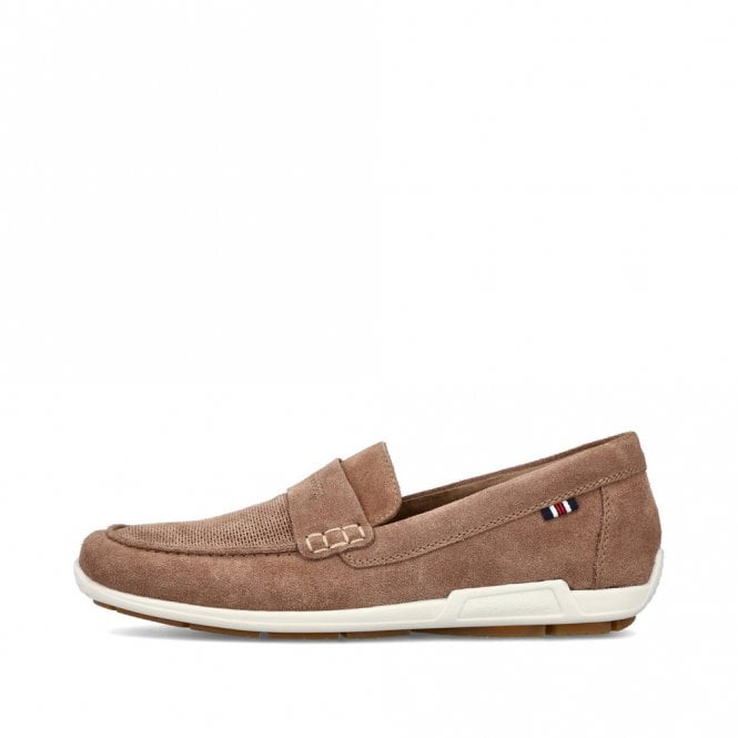 RIEKER 09050-64 MEN SUEDE LEATHER SLIP-ON SHOES