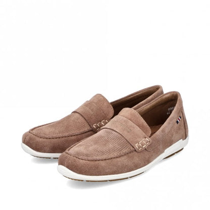 RIEKER 09050-64 MEN SUEDE LEATHER SLIP-ON SHOES