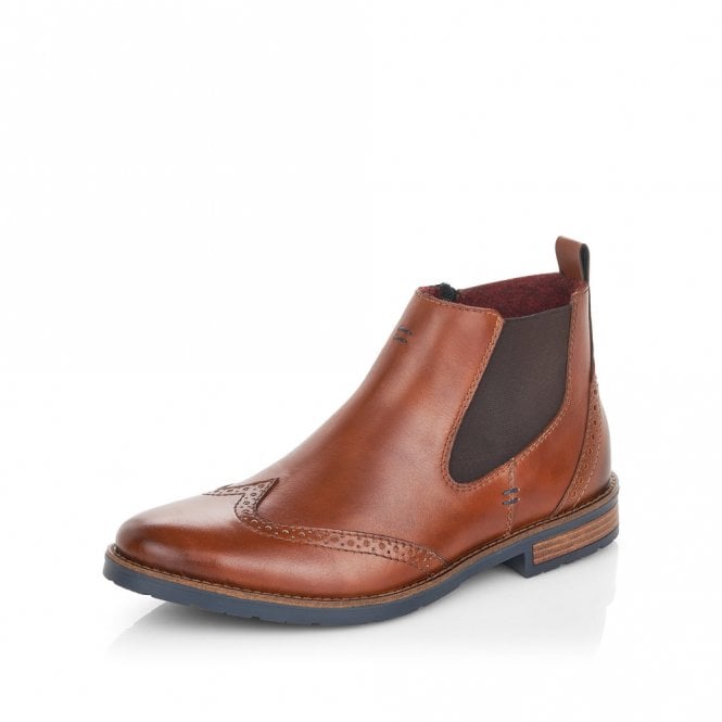 Rieker 34660-24 Mens Brown Chelsea Boot