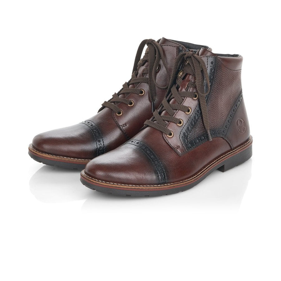 Rieker Men's Brown Lace Up Ankle Boots 35300-25