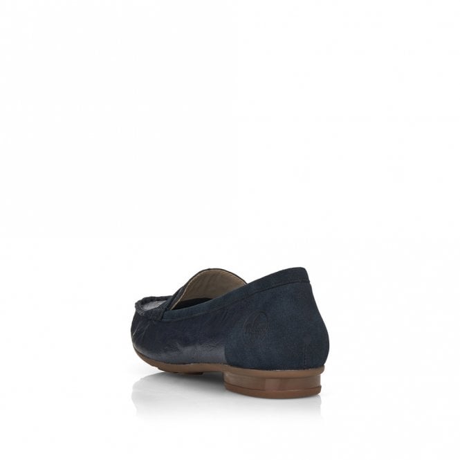 Rieker 40054-15 Ladies Navy Slip On