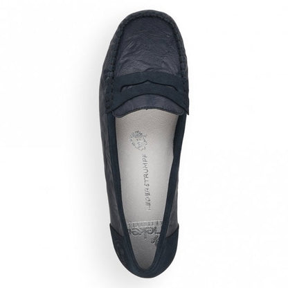 Rieker 40054-15 Ladies Navy Slip On