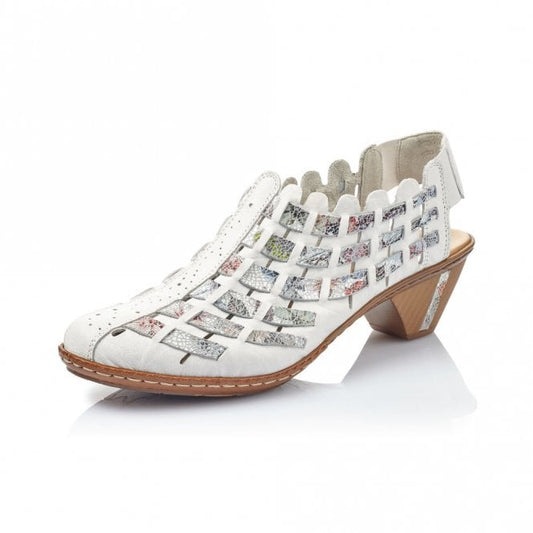 Rieker  Ladies 46778-80 White/Ice Multi Shoe