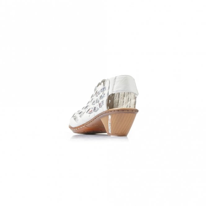 Rieker  Ladies 46778-80 White/Ice Multi Shoe