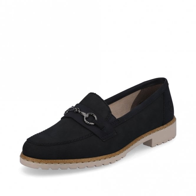 Rieker 51860-14 Ladies Blue Slip On Shoe