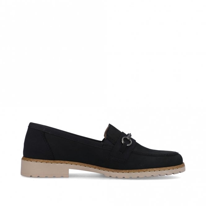 Rieker 51860-14 Ladies Blue Slip On Shoe