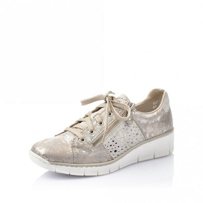 Rieker 53715-90 Ladies Metallic Trainer