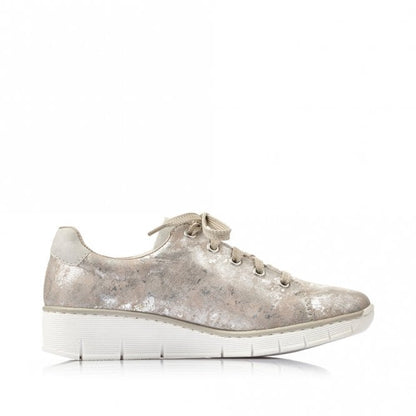 Rieker 53715-90 Ladies Metallic Trainer