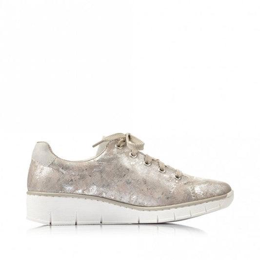 Rieker 53715-90 Ladies Metallic Trainer
