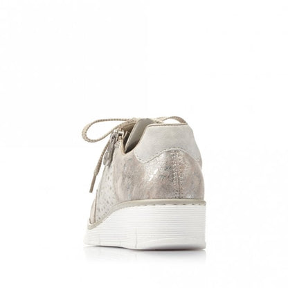 Rieker 53715-90 Ladies Metallic Trainer