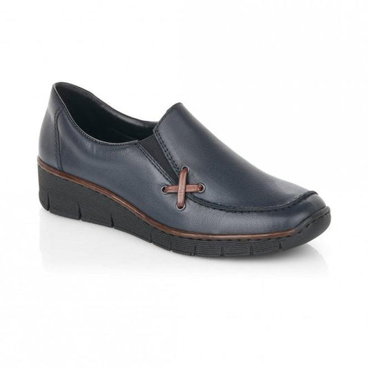 Rieker 53783-14 Ladies Blue Shoe