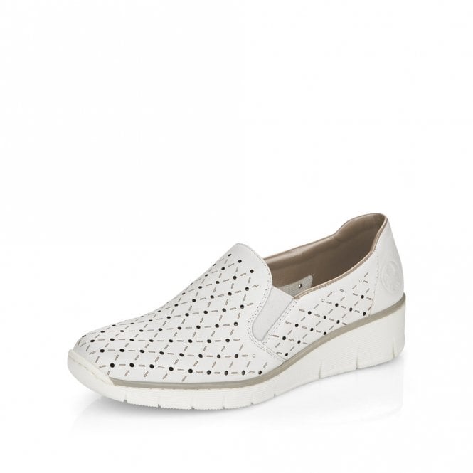 Rieker 53795-80 White Casual Ladies Shoe