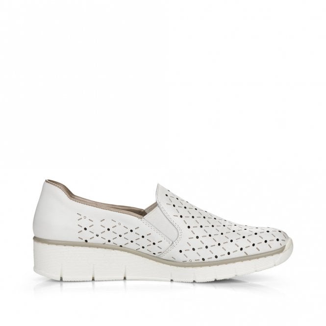 Rieker 53795-80 White Casual Ladies Shoe