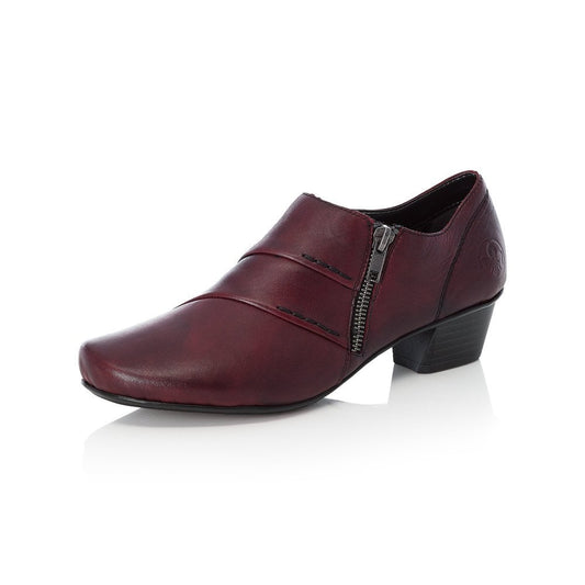 Rieker Ladies Red Heeled Ankle Boots 53870-35