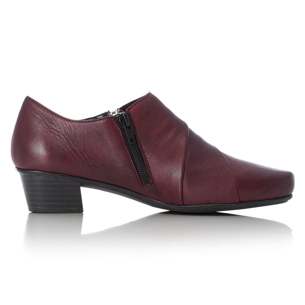 Rieker Ladies Red Heeled Ankle Boots 53870-35