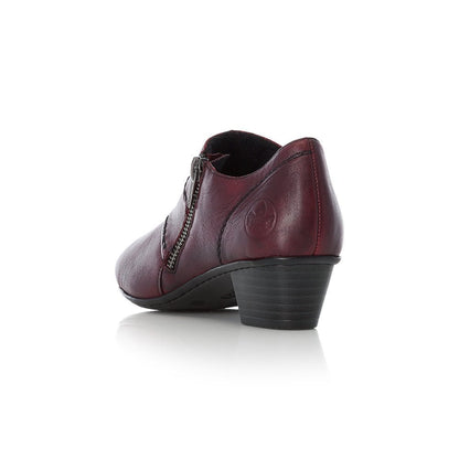 Rieker Ladies Red Heeled Ankle Boots 53870-35