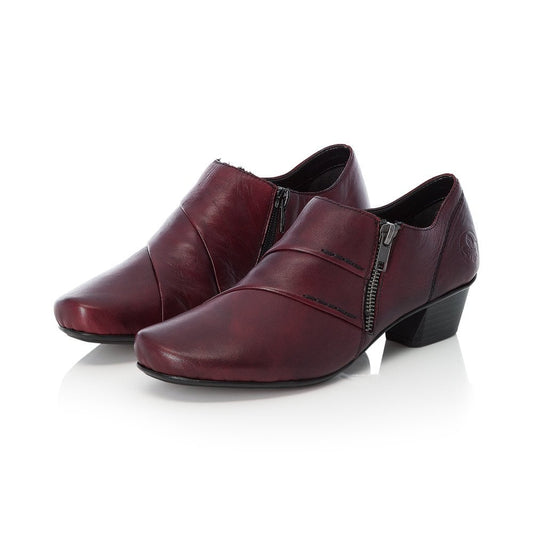 Rieker Ladies Red Heeled Ankle Boots 53870-35