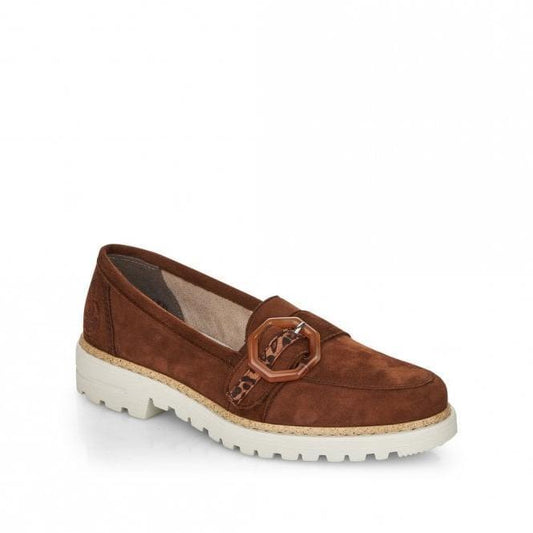 Rieker 54864-24 Ladies Wood/Noisette/Leo-Nuss