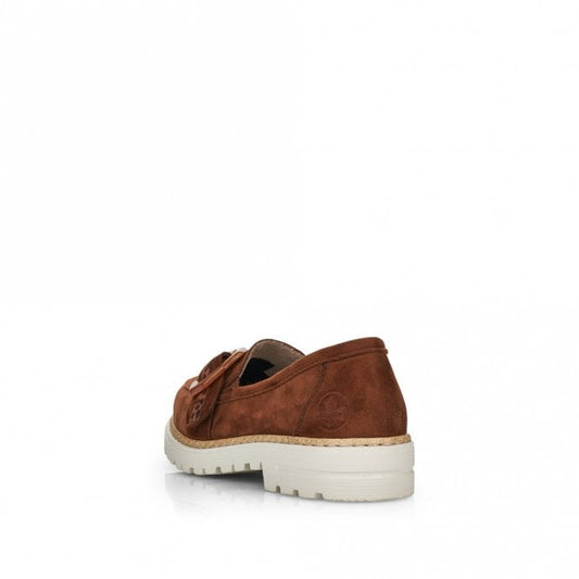 Rieker 54864-24 Ladies Wood/Noisette/Leo-Nuss