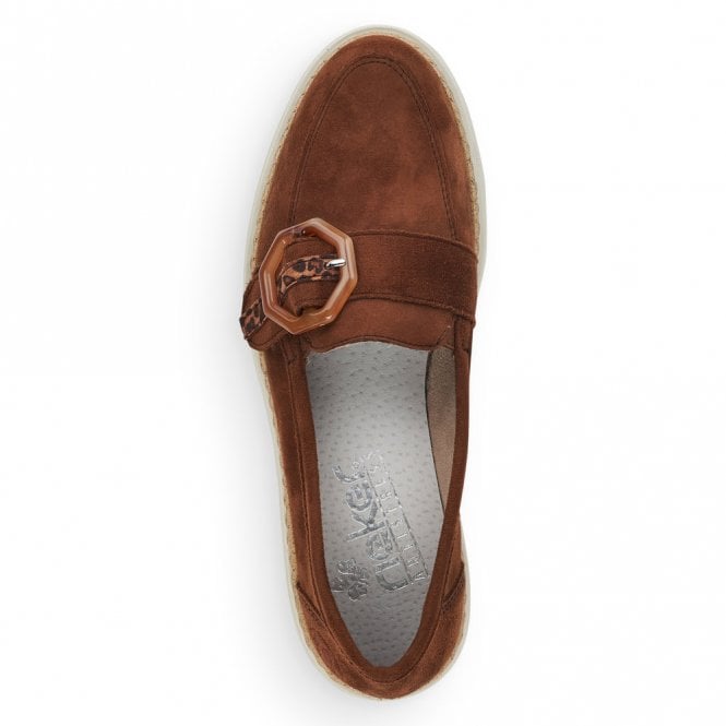 Rieker 54864-24 Ladies Wood/Noisette/Leo-Nuss