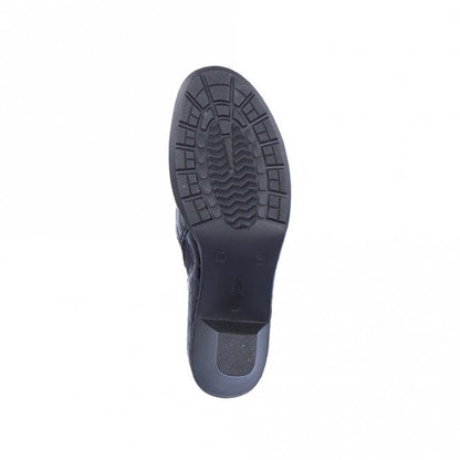 Rieker 57173-03 Black Ladies Zip Shoe